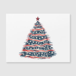 Patriotic American Flag Christmas Tree