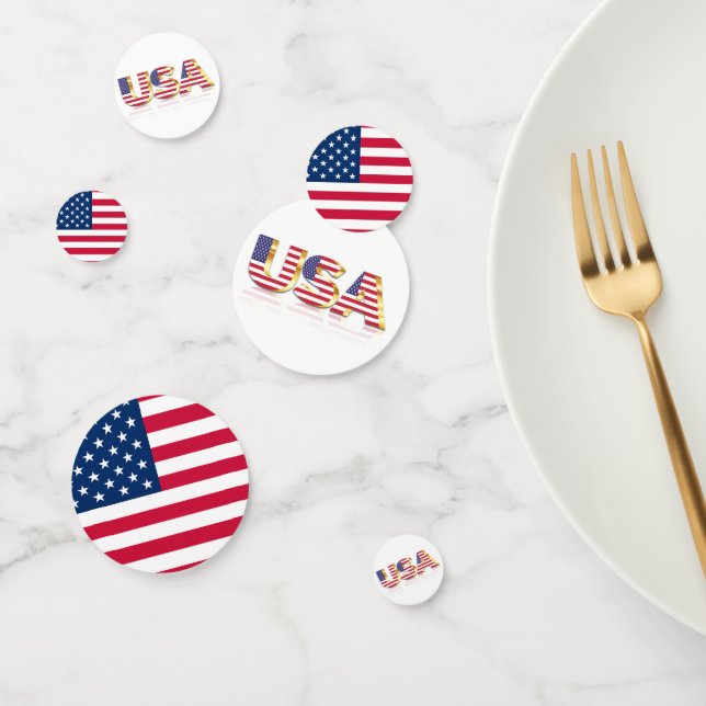 Patriotic American Flag Confetti (Group)
