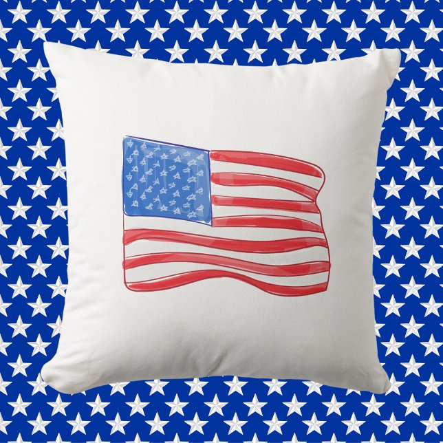 Patriotic American Flag Cushion (Creator Uploaded)