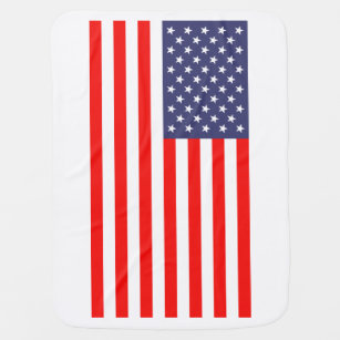 Patriotic American flag custom baby blanket