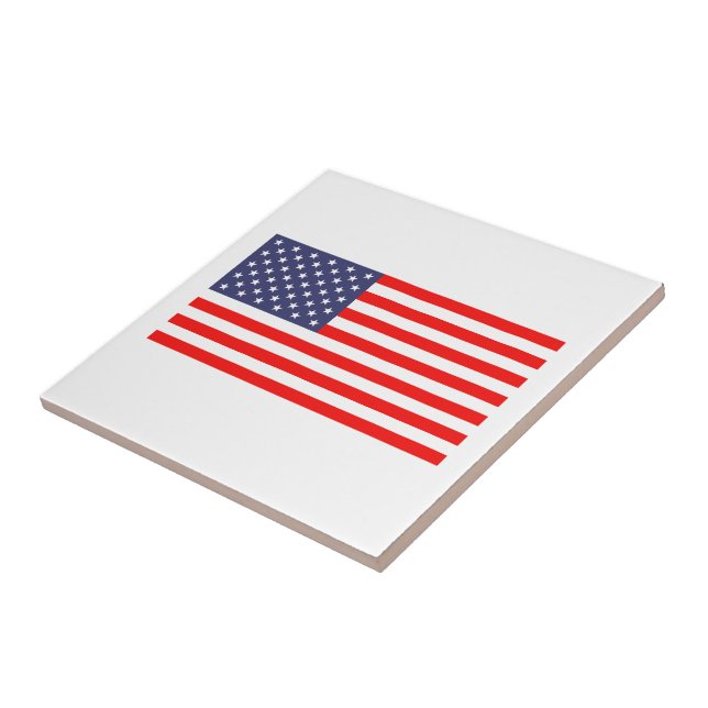Patriotic American flag custom ceramic tiles (Side)
