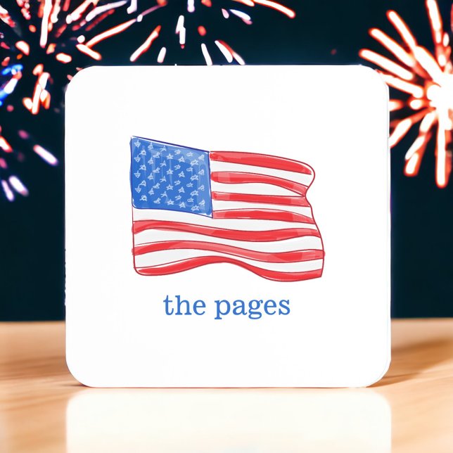 Patriotic American Flag Custom  Coaster (Creator Uploaded)