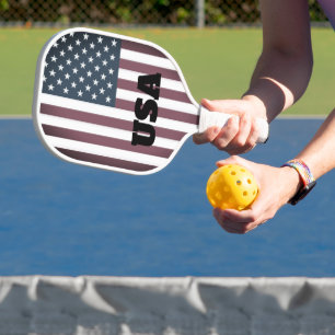 Patriotic American flag custom pickleball paddle