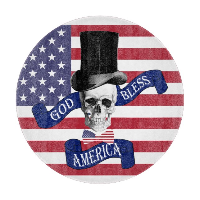 Patriotic American flag Cutting Board (Front)