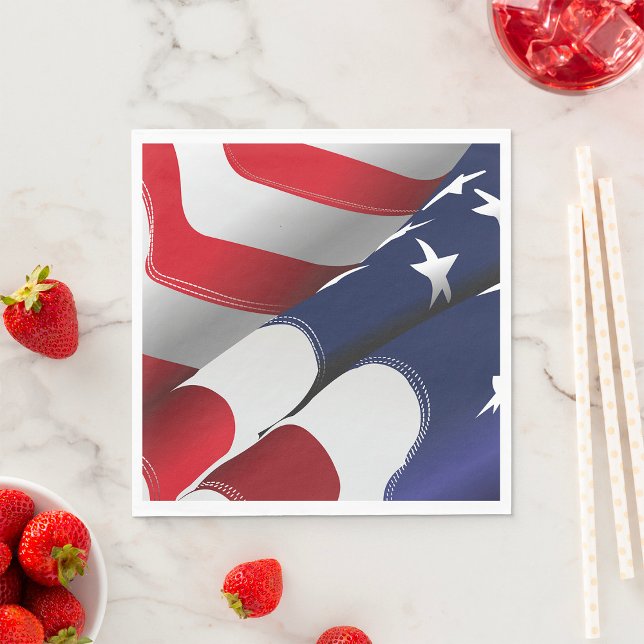 Patriotic American Flag Design Stars and Stripes  Napkin (Creator Uploaded)