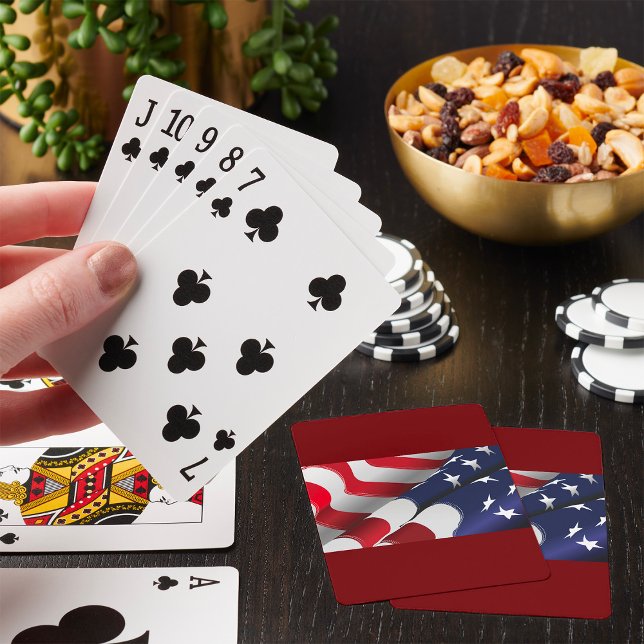 Patriotic American Flag Design Stars and Stripes  Playing Cards (Creator Uploaded)