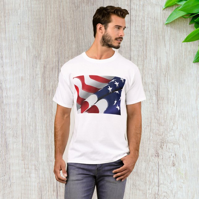 Patriotic American Flag Design Stars and Stripes  T-Shirt (Creator Uploaded)