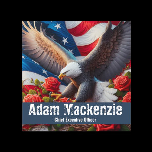 Patriotic American Flag Eagle Business Cards