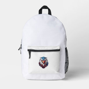 Patriotic American Flag Eagle Head Graphic Printed Backpack