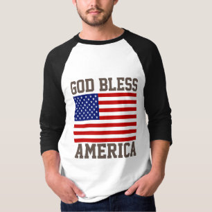 Patriotic American Flag God Bless America T-Shirt