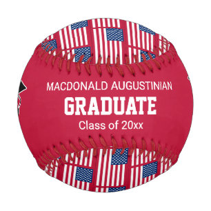 Patriotic AMERICAN FLAG Graduate Baseball