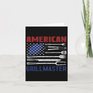 Patriotic American Flag Grill Byrbeque Master Card