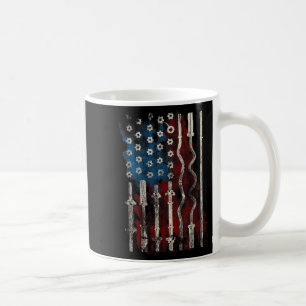 Patriotic American Flag Gym For Weight Lifters Coffee Mug