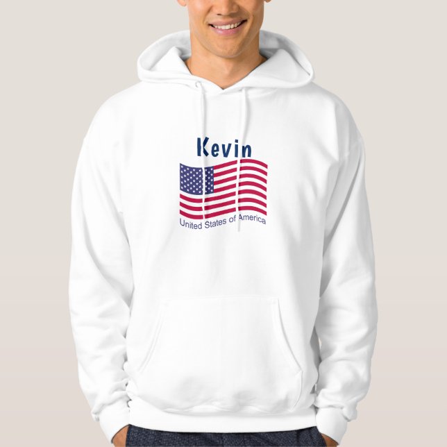 Patriotic American Flag Hoodie (Front)