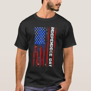 Patriotic American Flag Independence Day  4th Of J T-Shirt