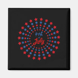 Patriotic American Flag Independence day July 4th Magnet