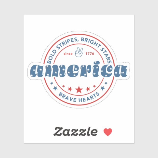 Patriotic American Flag July 4th Stars & Stripes  (Sheet)