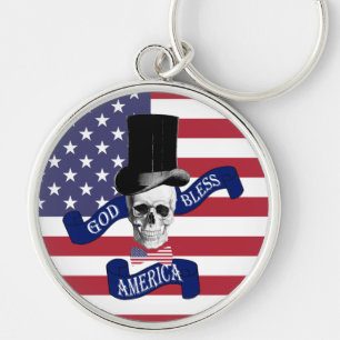 Patriotic American flag Key Ring