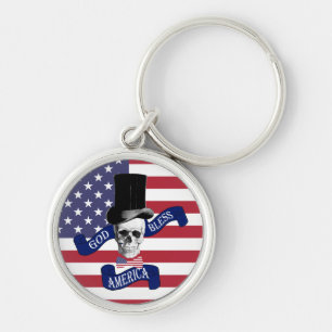Patriotic American flag Key Ring
