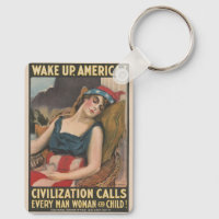 Patriotic American Flag Lady Vintage History