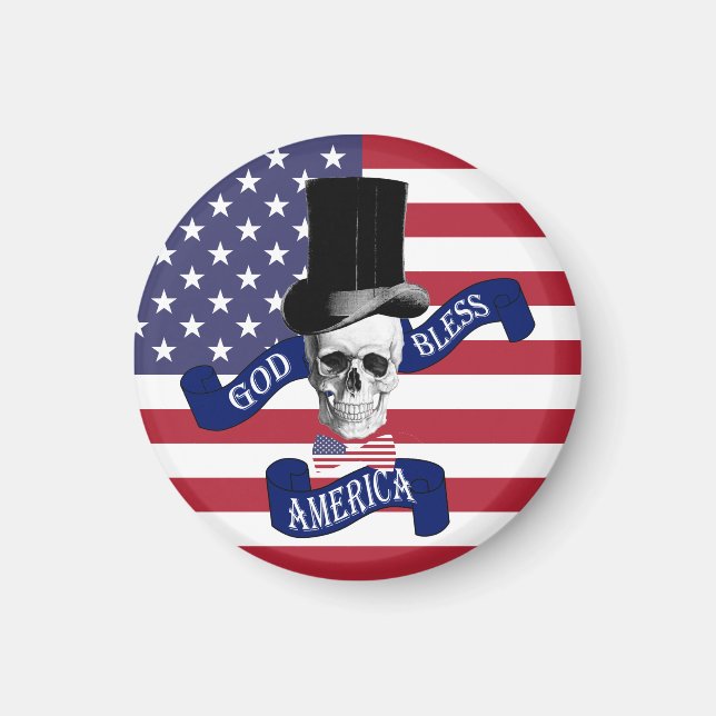 Patriotic American flag Magnet (Front)