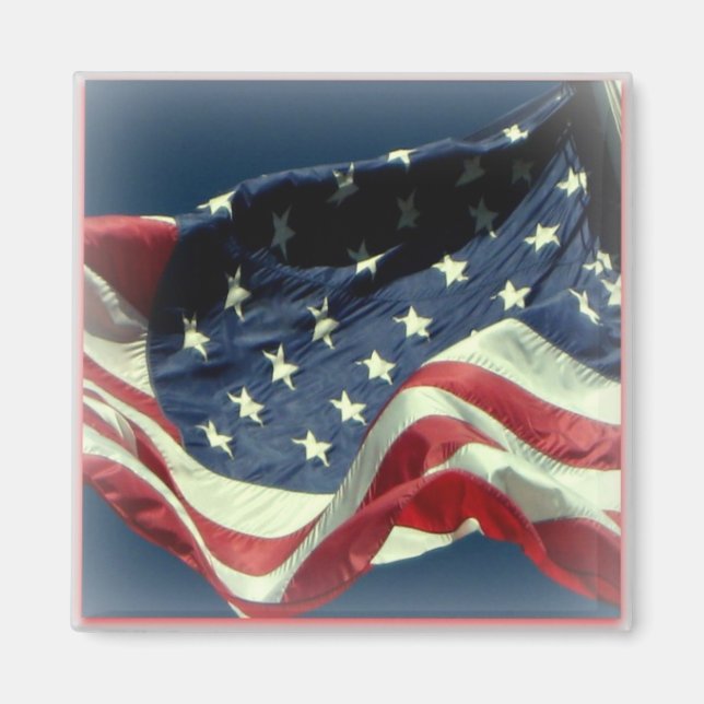 Patriotic American Flag Magnet (Front)