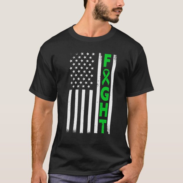 Patriotic American Flag Mental Health Awareness Gr T-Shirt (Front)