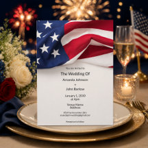 PATRIOTIC American Flag Military Honour Wedding
