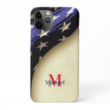 Patriotic American Flag Monogram