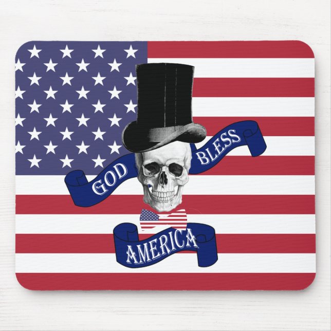Patriotic American flag Mouse Pad (Front)