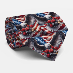 Patriotic American Flag Neck Tie