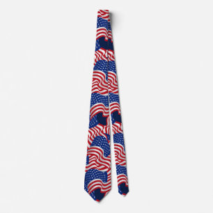 Patriotic American Flag Necktie