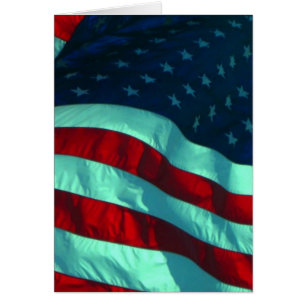Patriotic American Flag Note