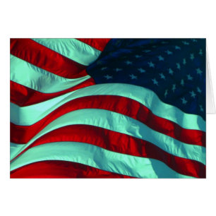 Patriotic American Flag Note