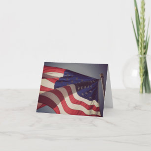 Patriotic American Flag Note Card