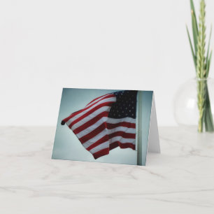 Patriotic American Flag Note Card