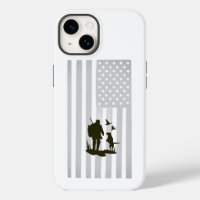 Patriotic American Flag Outdoor Adventure Silhouet