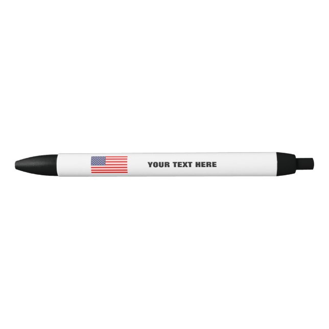 Patriotic American flag pen with personalised text (Front)