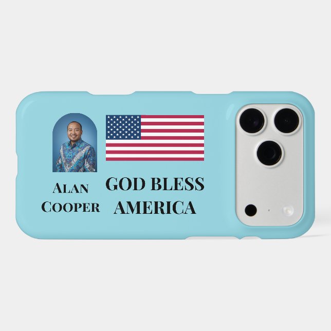 Patriotic American Flag Personalized (Back Horizontal)