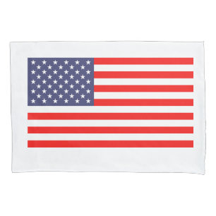Patriotic American flag pillowcase
