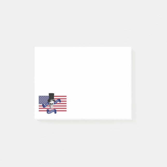 Patriotic American flag Post-it Notes (Front)