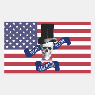 Patriotic American flag Rectangular Sticker
