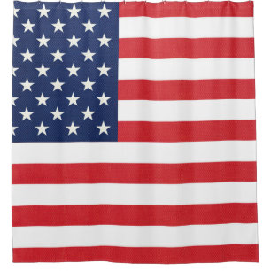 Patriotic American Flag  Shower Curtain