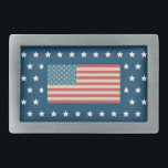 Patriotic American Flag Stars Belt Buckle Gift<br><div class="desc">The design is from original art.</div>