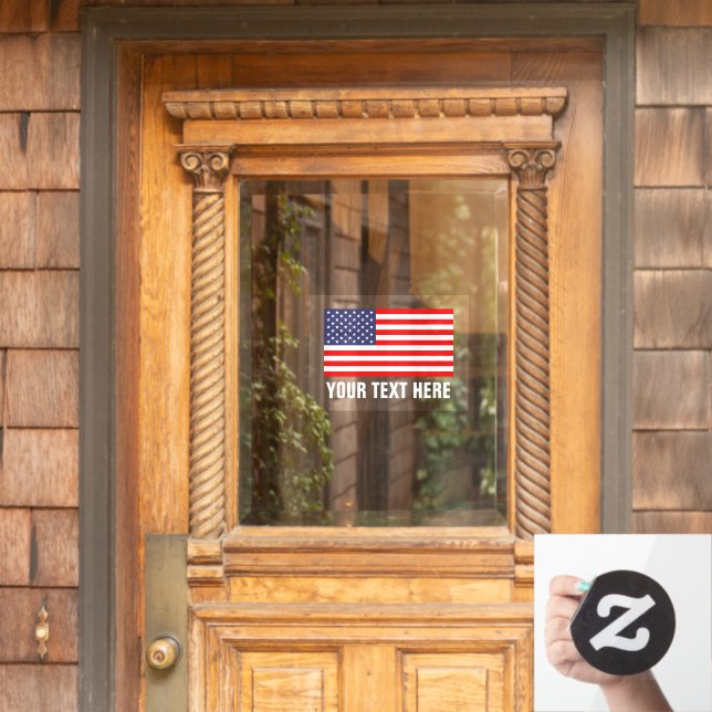 Patriotic American flag static transparent (Home Door)