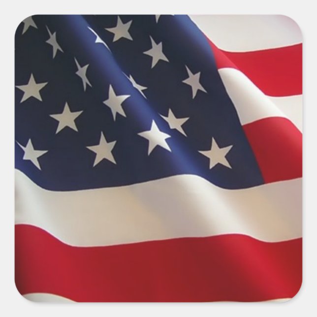 Patriotic American Flag Sticker (Front)