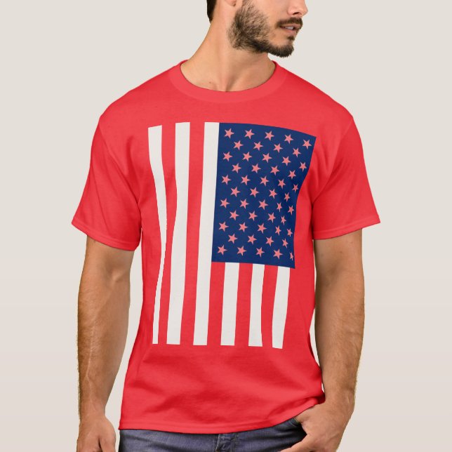 Patriotic American Flag T-Shirt (Front)