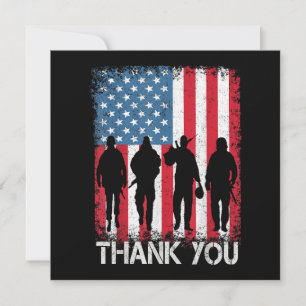 Patriotic American Flag Thank You
