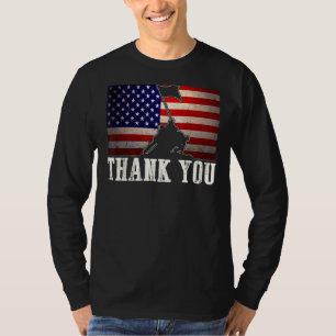 Patriotic American Flag Thank You For Men Women Ki T-Shirt