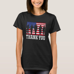 Patriotic American Flag Thank You For Men Women Ki T-Shirt